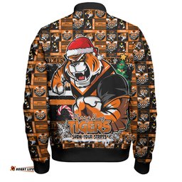 Amazing Aussie Wests Tigers Merry Ugly Christmas Comic Style Bomber Jacket