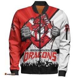 Amazing Aussie St. George Illawarra Dragons Fearless Soul Series Bomber Jacket
