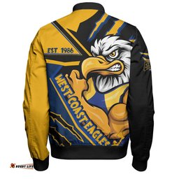 Amazing Aussie West Coast Eagles Battlefield Glory Gear Bomber Jacket