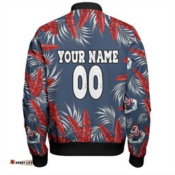 Amazing Aussie Sydney Roosters Custom Tropical Patterns Sydney Roosters Bomber Jacket