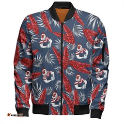 Amazing Aussie Sydney Roosters Custom Tropical Patterns Sydney Roosters Bomber Jacket