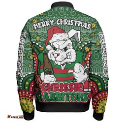 Amazing Aussie South Sydney Rabbitohs Custom Christmas Knit Patterns Vintage Jersey Ugly Bomber Jacket