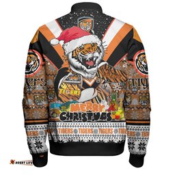 Amazing Aussie Wests Tigers Christmas Custom Tigers Santa Aussie Big Things Bomber Jacket