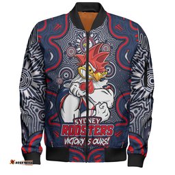 Amazing Aussie Sydney Roosters Aboriginal Pattern Inspired Victory Is Ours Bomber Jacket