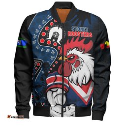 Amazing Aussie Sydney Roosters NAIDOC Indigenous Warrior Spirit Bomber Jacket