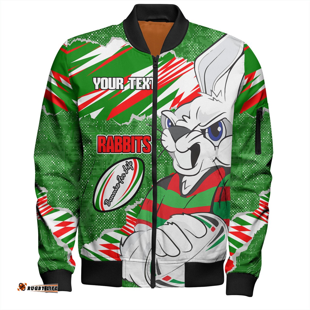 Amazing Aussie South Sydney Rabbitohs Theme Song Bomber Jacket