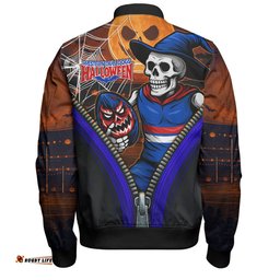 Amazing Aussie Western Bulldogs Halloween Night Reaper Bomber Jacket