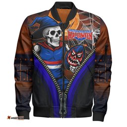 Amazing Aussie Western Bulldogs Halloween Night Reaper Bomber Jacket