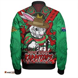 Amazing Aussie South Sydney Rabbitohs Ripped Legacy Of The Game The ANZAC Spirit Lives On Bomber Jacket