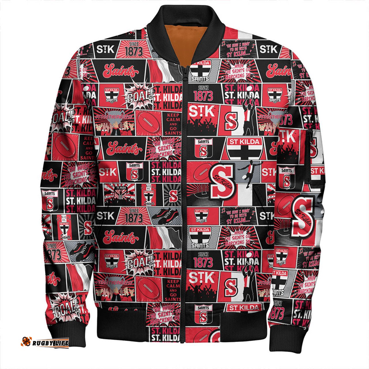 Amazing Aussie St Kilda Legacy Of The Pride Comic Style Bomber Jacket