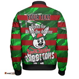Amazing Aussie South Sydney Rabbitohs Happy Australia Day We Are One And Free V2 Bomber Jacket