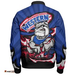 Amazing Aussie Western Bulldogs Premiership Series Flame Edition Bomber Jacket
