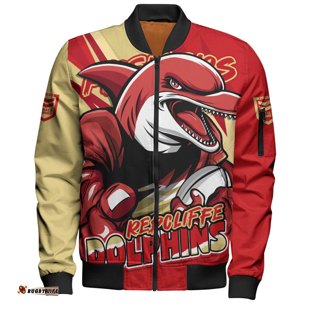 Amazing Aussie Redcliffe Dolphins Chasing Victory 2025 Final Series Pride Bomber Jacket