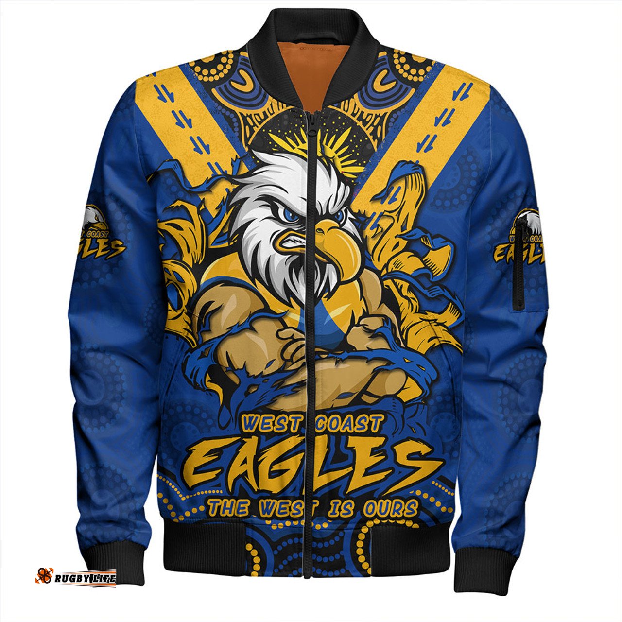 Amazing Aussie West Coast Eagles Ripped Legacy of the Game Bomber Jacket