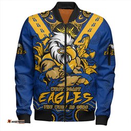 Amazing Aussie West Coast Eagles Ripped Legacy of the Game Bomber Jacket