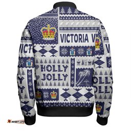 Amazing Aussie Victoria Christmas Holly Jolly Chrissie Bomber Jacket