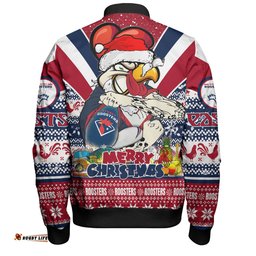 Amazing Aussie Sydney Roosters Christmas Custom Easts Rooster Santa Aussie Big Things Bomber Jacket