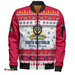 Amazing Aussie South Australia Christmas Merry Chrissie Bomber Jacket