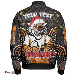 Amazing Aussie Wests Tigers Christmas Custom Christmas Knit Patterns Vintage Jersey Ugly Bomber Jacket