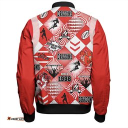 Amazing Aussie St. George Illawarra Dragons Argyle Patterns Style Tough Fan For Life Bomber Jacket