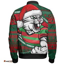 Amazing Aussie South Sydney Rabbitohs Ugly Knit Style For Christmas Game Fans Bomber Jacket