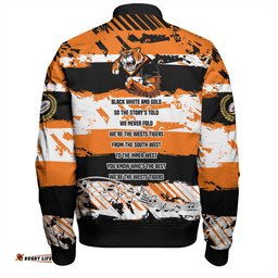 Amazing Aussie Wests Tigers Theme Song Inspired Bomber Jacket