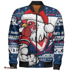 Amazing Aussie Sydney Roosters Ugly Knit Style For Christmas Game Fans Bomber Jacket