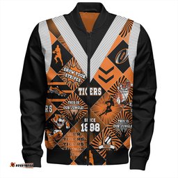 Amazing Aussie Wests Tigers Argyle Patterns Style Tough Fan Rugby For Life Bomber Jacket