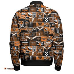 Amazing Aussie Wests Tigers Team Of Us Die Hard Fan Supporters Comic Style Bomber Jacket
