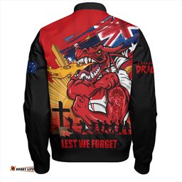 Amazing Aussie St. George Illawarra Dragons Fearless ANZAC Defender Bomber Jacket