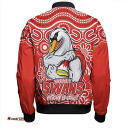 Amazing Aussie Sydney Swans Aboriginal Inspired Tough Fan Football For Life Bomber Jacket