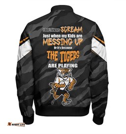 Amazing Aussie Wests Tigers Father's Day Screaming Dad and Crazy Fan Bomber Jacket