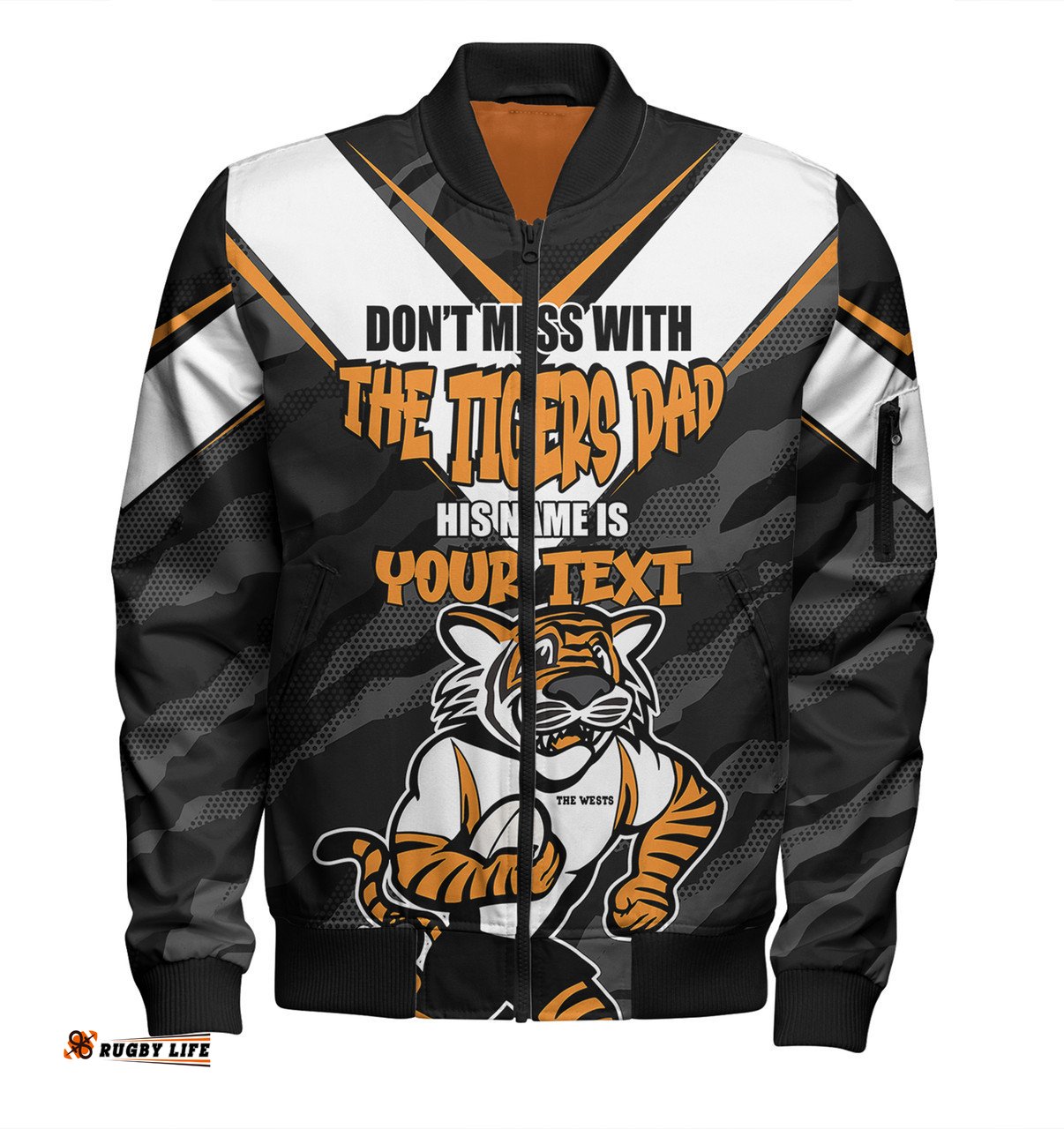 Amazing Aussie Wests Tigers Father's Day Screaming Dad and Crazy Fan Bomber Jacket