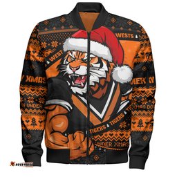 Amazing Aussie Wests Tigers Ugly Knit Style For Christmas Game Fans Bomber Jacket