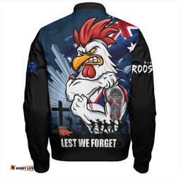 Amazing Aussie Sydney Roosters Fearless ANZAC Defender Bomber Jacket