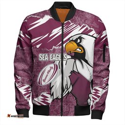 Amazing Aussie Manly Warringah Sea Eagles Theme Song Bomber Jacket