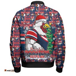 Amazing Aussie Sydney Roosters Merry Ugly Christmas Comic Style Bomber Jacket