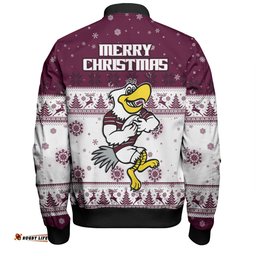 Amazing Aussie Manly Warringah Sea Eagles Christmas Custom Special Ugly Christmas Bomber Jacket
