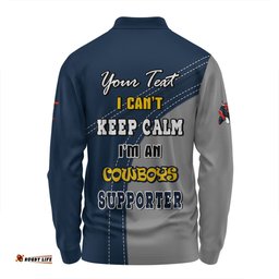 North Queensland Cowboys Long Sleeve Polo Shirt Custom Team Of Us Die Hard Fan Supporters