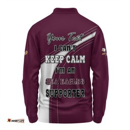 Manly Warringah Sea Eagles Long Sleeve Polo Shirt Custom Team Of Us Die Hard Fan Supporters