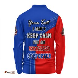 Newcastle Knights Long Sleeve Polo Shirt Custom Team Of Us Die Hard Fan Supporters