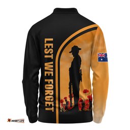 Australia Long Sleeve Polo Shirt Lest We Forget Style In My Heart