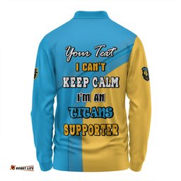 Gold Coast Titans Long Sleeve Polo Shirt Custom Team Of Us Die Hard Fan Supporters