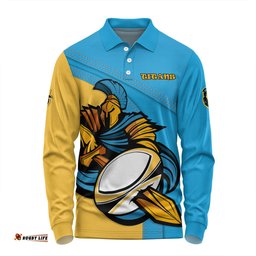Gold Coast Titans Long Sleeve Polo Shirt Custom Team Of Us Die Hard Fan Supporters