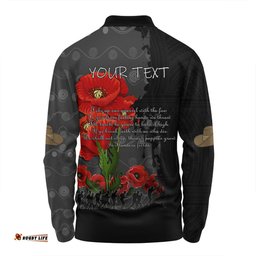 Australia Anzac Day Custom Long Sleeve Polo Shirt - Australian And New Zealand Warriorsers In Flanders Fields Poppy Flowers V2 Long Sleeve Polo Shirt