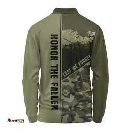 Australia Long Sleeve Polo Shirt - Anzac Day Honor The Fallen Thank The Living
