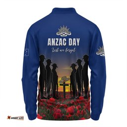 Australia Long Sleeve Polo Shirt - Anzac Day Keeping The Spirit Alive With Australia Flag