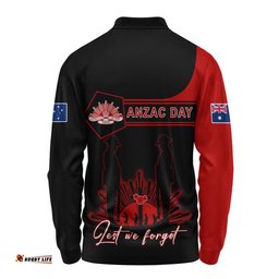 Australia Long Sleeve Polo Shirt Anzac Day Army And Soldiers Style
