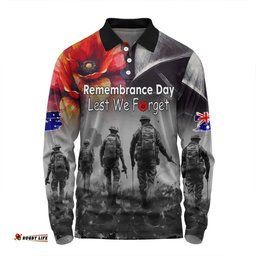 Australia Anzac Day Custom Long Sleeve Polo Shirt - Thank You For The Risks You Take Long Sleeve Polo Shirt