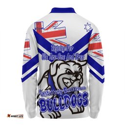 Canterbury-Bankstown Bulldogs Long Sleeve Polo Shirt - Happy Australia Day We Are One And Free V2